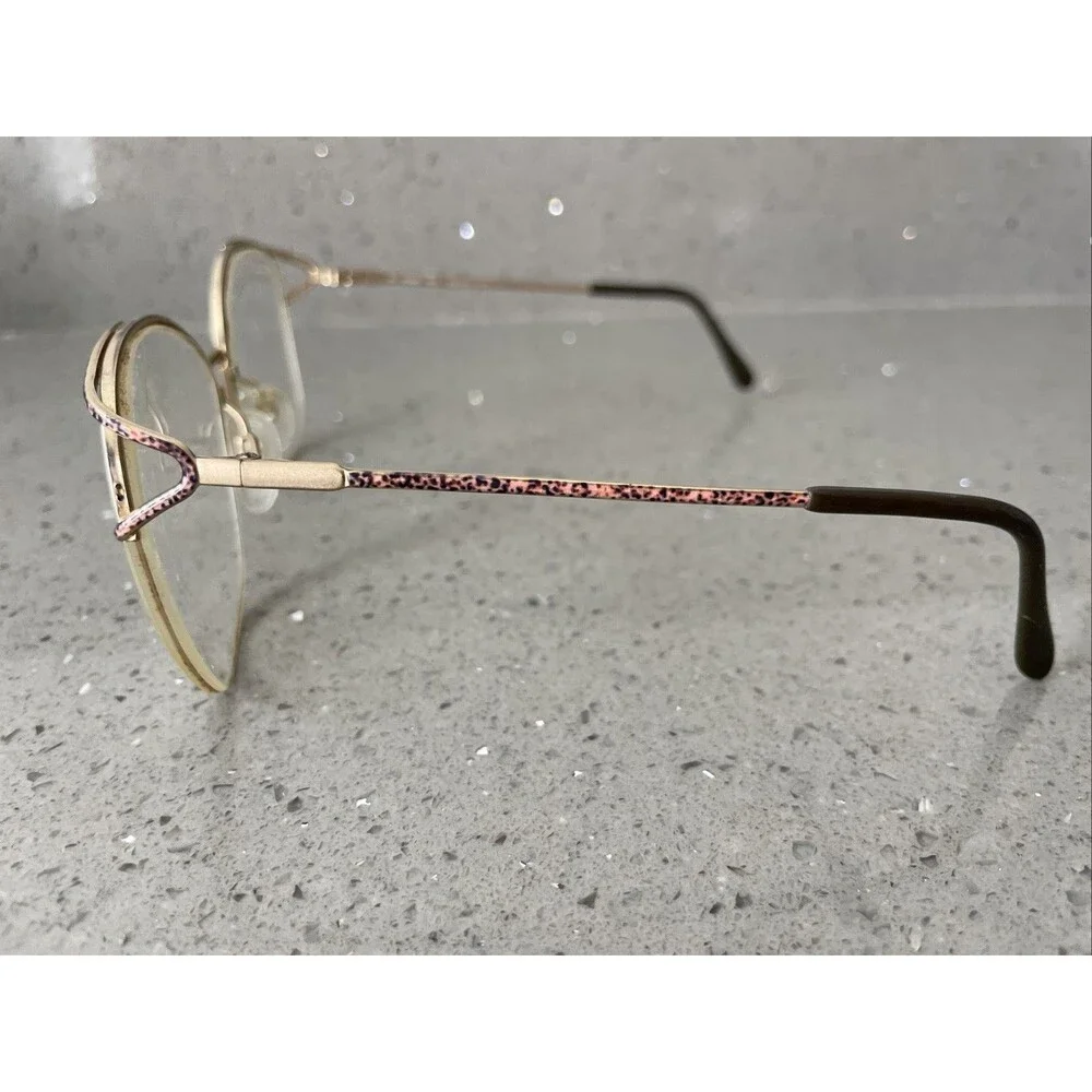 Luxottica GEP Oprah Agatecopper Eyeglasses Frames ONLY 57-18-130 half rim gold